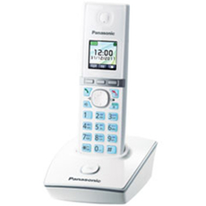 Panasonic KX-TG8051RU-W, беспроводной DECT телефон (белый) с цветным экраном и резервным питанием