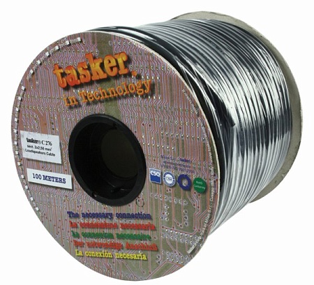 Tasker C276 эластичный круглый акустический кабель 2х2.50 mm