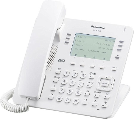 Panasonic KX-NT630 RU IP-телефон (белый) 6-строчный экран, 24 кнопки динамической маркировки