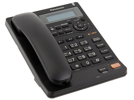 Panasonic KX-TS2570RU-B, телефон (черный) с автоответчиком