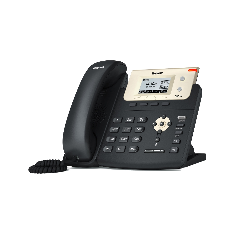 Yealink SIP-T21P E2 (PoE) SIP-телефон 2 линии, БП