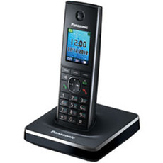 Panasonic KX-TG8551 RU-B, стильный DECT телефон (черный) с резервным питанием