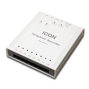 TR8NS 8-канальное сетевое устройство записи телефонных разговоров Icon, USB