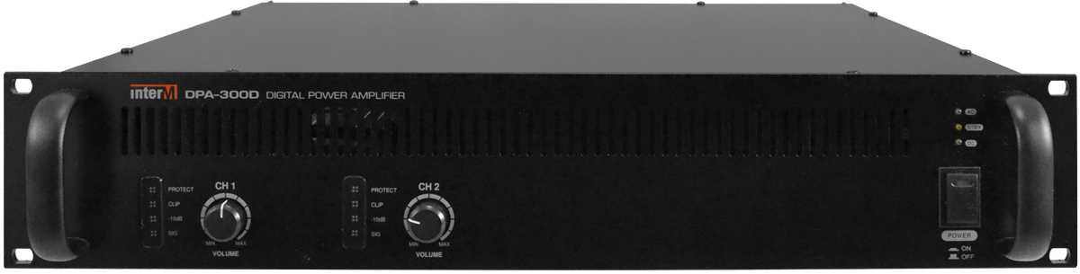 DPA-300D двухканальный 300 Вт трансляционный цифровой усилитель мощности Inter-M
