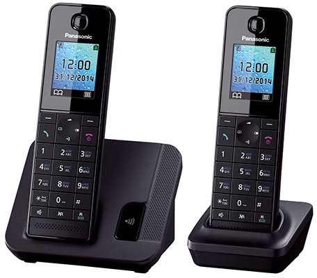 Panasonic KX-TGH212 RU-B, беспроводной телефон с двумя трубками, радионяней и резервным питанием