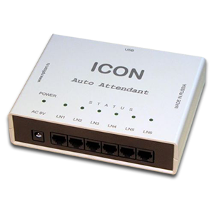 AN306USB автоинформатор / автоответчик Icon для 6 абонентских линий, 120 часов
