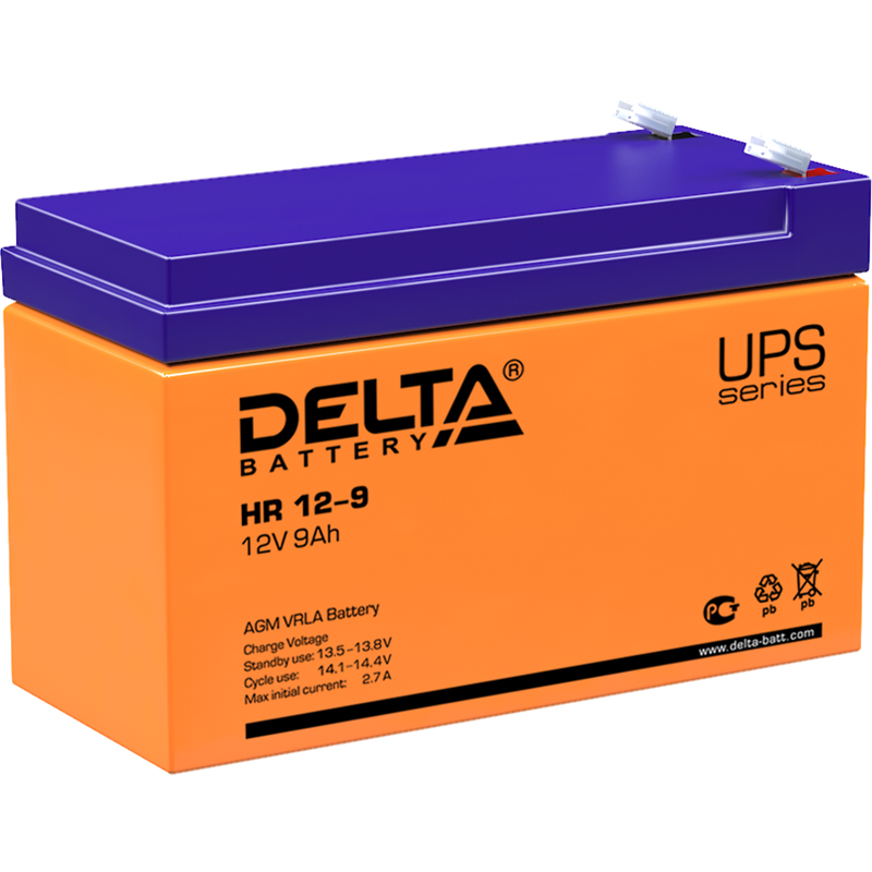 Delta HR 12-9 аккумулятор 12В 9Ач