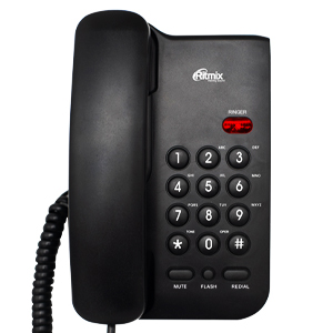 Ritmix RT-311, проводной телефон, цвет черный