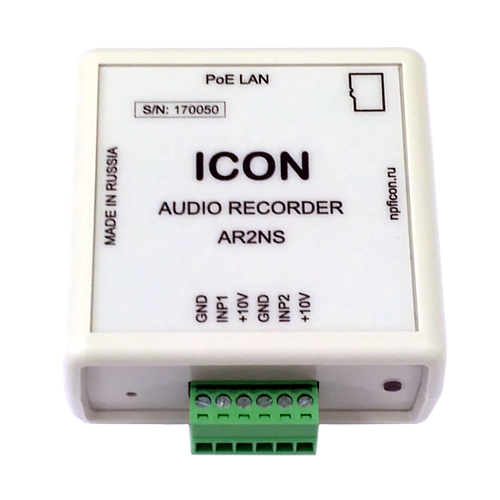 AR2NS 2-канальное автономное устройство записи Icon с микрофонов, радиостанций и других источников