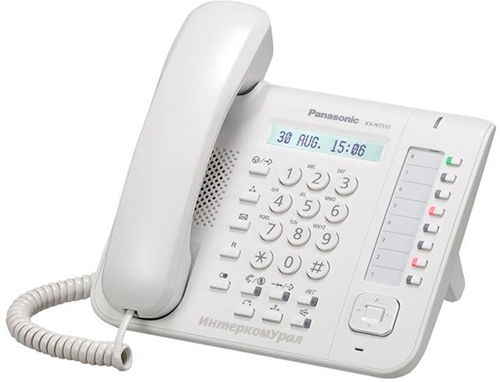 Panasonic KX-NT551 RU IP-телефон (белый) 8 кнопок