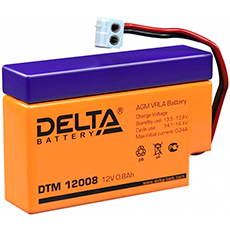 DTM 12008 аккумулятор Delta 12В 0.8Ач