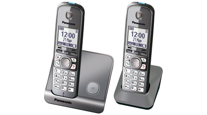 Panasonic KX-TG6712 RU-M, радиотелефон с двумя трубками и резервным питанием 2.0