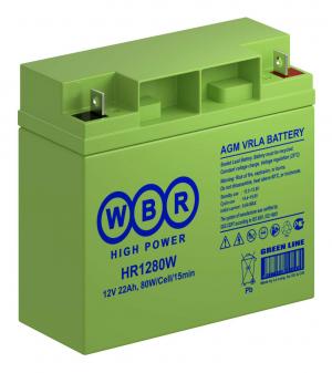 WBR HR 1280W аккумулятор 12В 22Ач