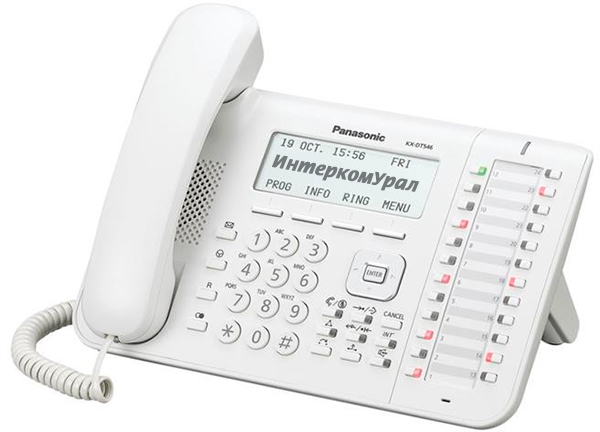 Panasonic KX-DT546 RU системный телефон (белый) 6 строк, 24 кнопки