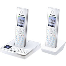 Panasonic KX-TG8562 RU-W, стильный DECT телефон, 2 трубки, автоответчик, резервное питание