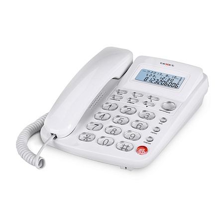Texet TX-250 проводной телефон, белый