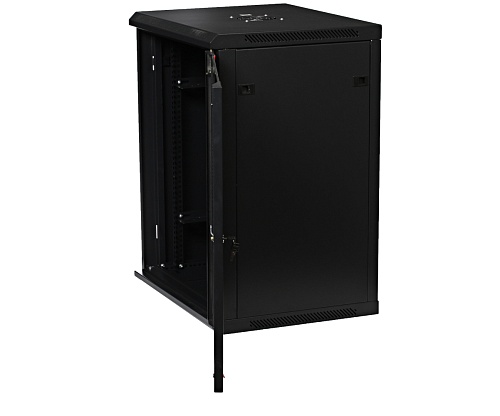 15U настенный шкаф 600x600 стекло черный (C156060BWTWOF)