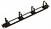 ГКО-О-4.62-9005 19'' кабельный органайзер (черный) с окнами 4 кольца 1U горизонтальный