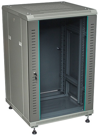 18U шкаф напольный 600x600 стекло серый (B186060GWTWOF)