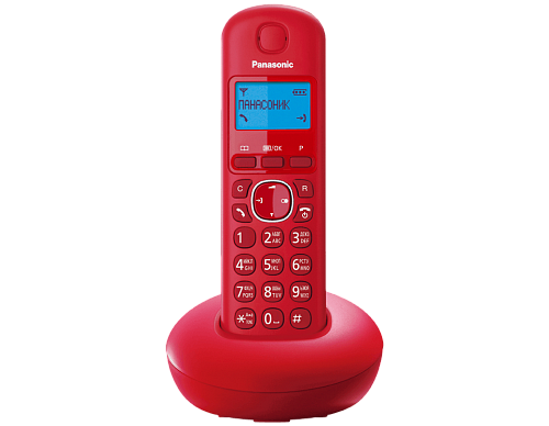 Panasonic KX-TGB210 RU-R, простой радиотелефон DECT (красный) с русским меню