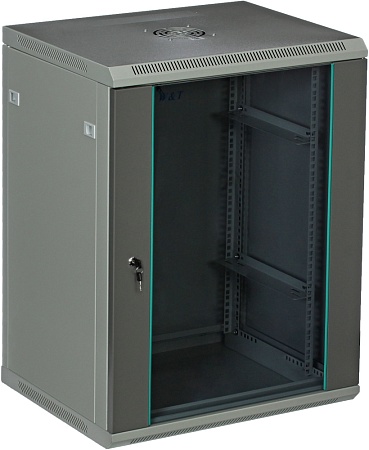 15U настенный шкаф 600x600 стекло серый (C156060GWTWOF-RU)
