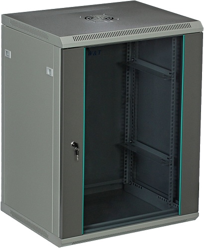15U настенный шкаф 500x600 стекло серый (C156050GWTWOF)