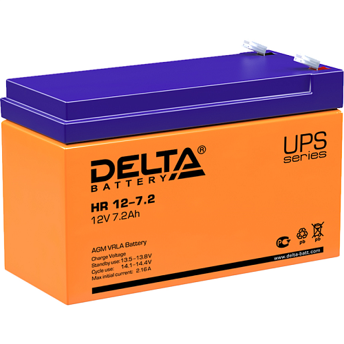 Delta HR 12-7.2 аккумулятор 12В 7.2Ач, AGM
