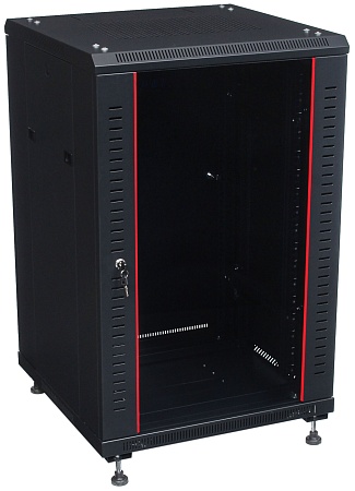 22U шкаф напольный 800x600 стекло черный (B226080BWTWOF)