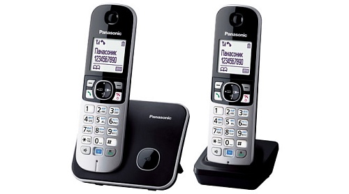 Panasonic KX-TG6812 RU-B, оптимальный радиотелефон с двумя трубками и резервным питанием