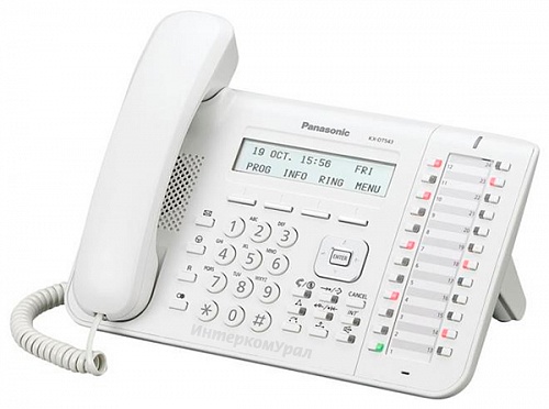 Panasonic KX-DT543 RU системный телефон (белый) 3 строки, 24 кнопки