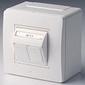 DKC 10656 Коробка для миниканалов с двумя телефонными / компьютерными розетками