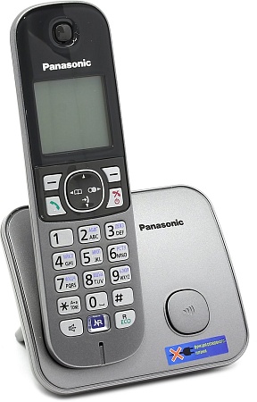 Panasonic KX-TG6811RU-M, оптимальный радиотелефон (серый) с резервным питанием