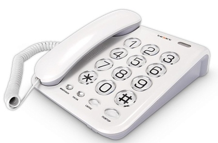 Texet TX-262 телефон с большими кнопками, светлый