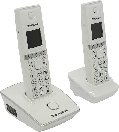 Panasonic KX-TG8052RU-W, телефон DECT (белый), цветной экран, 2 радиотрубки, резервное питание