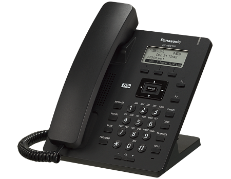 Panasonic KX-HDV100RU-B SIP-телефон (черный) 1 линия, 1 порт, БП