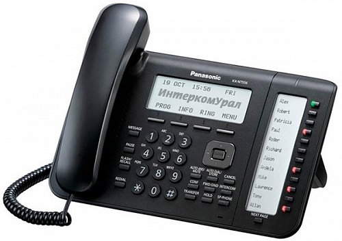 Panasonic KX-NT556RU-B IP-телефон (черный) 6 строк, 3 ЖК-страницы, 36 кнопок