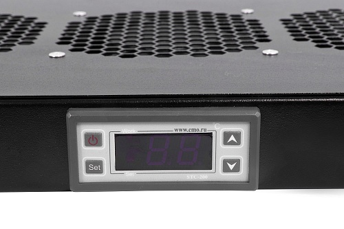 R-FAN-6K-1U-9005 Модуль вентиляторный 19&#039;&#039; 1U, 6 вентиляторов, глубина 390-750 мм, термостат
