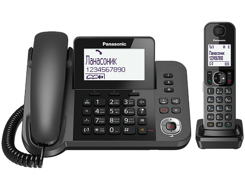 Panasonic KX-TGF320 RU-M, радиотелефон с проводной трубкой и автоответчиком