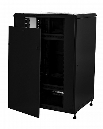 25U шкаф напольный 800x600 стекло черный (B256080BWTWOF)