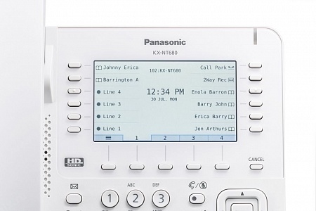 Panasonic KX-NT680 RU IP-телефон (белый) большой цветной экран, 48 динамических кнопок