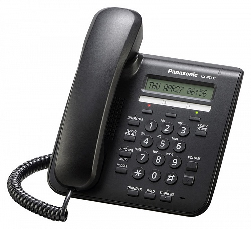 Panasonic KX-NT511A RUB (черный) IP-телефон, блок питания, 3 кнопки