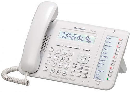 Panasonic KX-NT553 RU IP-телефон (белый) 3 строки, 2 ЖК-страницы, 24 кнопки