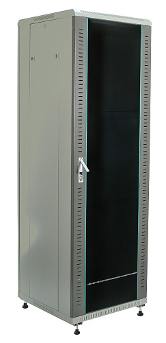 42U шкаф напольный 600x600 стекло серый (B426060GWTWOF)