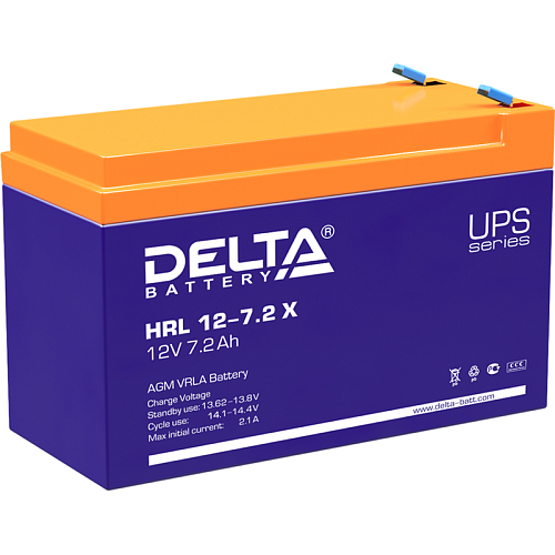 Delta HRL 12-7.2 X аккумулятор 12В 7.2Ач