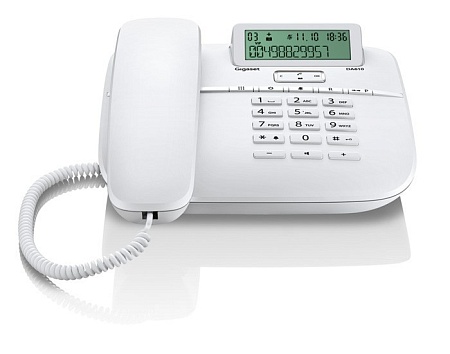 Gigaset DA610 RUS (белый) проводной телефон с громкой связью и определителем номера