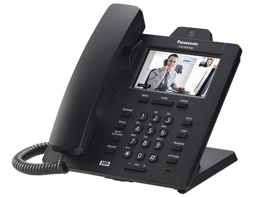 Panasonic KX-HDV430RU-B SIP-телефон (черный) цветной сенсорный экран, 16 линий