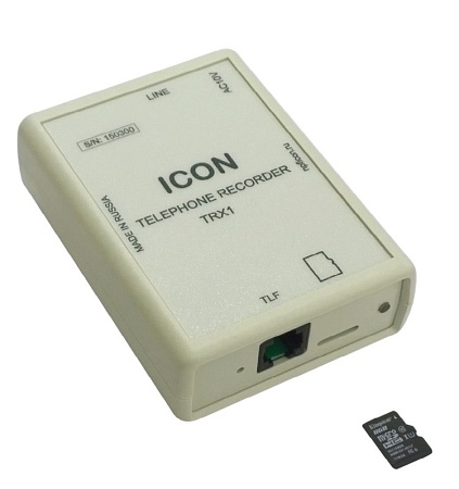 TRX1 автономное устройство записи телефонных разговоров Icon с внешним питание